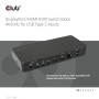 CLUB3D DisplayPort/HDMI KVM Switch/Dock 4K60Hz For USB Type-C inputs (CSV-1585)