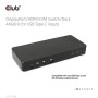 CLUB3D DisplayPort/HDMI KVM Switch/Dock 4K60Hz For USB Type-C inputs (CSV-1585)
