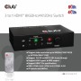 CLUB3D 3 to 1 HDMI 8K60Hz Switch switch per keyboard-video-mouse (kvm) Nero (CSV-1381)