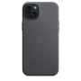Apple Custodia MagSafe in tessuto Finewoven per iPhone 15 Plus - Nero (MT423ZM/A)