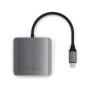 Satechi ST-H4CPDM hub di interfaccia USB tipo-C 10000 Mbit/s Grigio