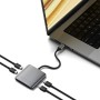 Satechi ST-H4CPDM hub di interfaccia USB tipo-C 10000 Mbit/s Grigio