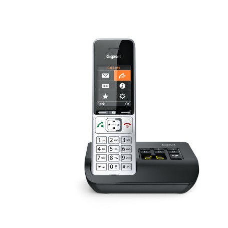 Gigaset COMFORT 500A Telefono analogico/DECT Identificatore di chiamata Nero, Argento (S30852-H3023-B101)