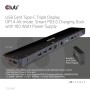 CLUB3D USB Gen1 Type-C Triple Display DP1.4 Alt mode Smart PD3.0 Charging Dock with 100 Watt Power Supply (CSV-1565)