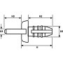 Hellermann Tyton 181-42500 accessorio per canale di cavo