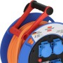 Brennenstuhl 1182690200 prolunghe e multiple 25 m 4 presa(e) AC Esterno Nero, Blu, Arancione
