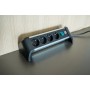 Brennenstuhl 1391040400 prolunghe e multiple 1,8 m 4 presa(e) AC Interno Nero, Argento