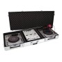 Roadinger 30125356 custodia per attrezzatura audio Controllo per DJ Custodia rigida Legno compensato Nero, Argento