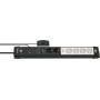 Brennenstuhl 1951560103 prolunghe e multiple 3 m 6 presa(e) AC Interno Nero, Grigio chiaro