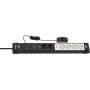 Brennenstuhl 1951560103 prolunghe e multiple 3 m 6 presa(e) AC Interno Nero, Grigio chiaro