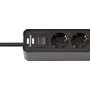 Brennenstuhl 1153240106 prolunghe e multiple 1,5 m 4 presa(e) AC Interno Nero