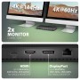 Axagon HMC-U4 replicatore di porte e docking station per laptop Cablato USB4 Nero