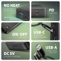Axagon HMC-U4 replicatore di porte e docking station per laptop Cablato USB4 Nero