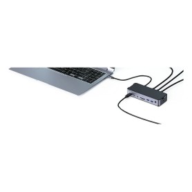 eSTUFF GLB232006 replicatore di porte e docking station per laptop Cablato USB 3.2 Gen 1 (3.1 Gen 1) Type-C Alluminio, Nero