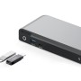 ALOGIC DUPRDX2-100 replicatore di porte e docking station per laptop Cablato USB 3.2 Gen 1 (3.1 Gen 1) Type-C Nero, Grigio