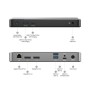 ALOGIC DUPRDX2-100 replicatore di porte e docking station per laptop Cablato USB 3.2 Gen 1 (3.1 Gen 1) Type-C Nero, Grigio