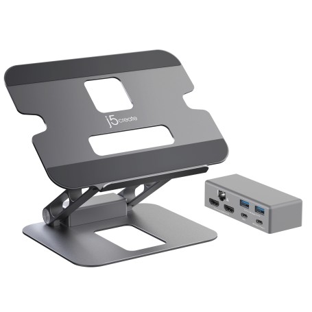 j5create JTS427-N Supporto per docking station Dual 4K multiangolo