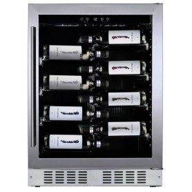 Dunavox Flow Sera 40, cantinetta vino sottopiano, acciaio inox, DAUF-40.138SS