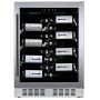 Dunavox Flow Sera 40, cantinetta vino sottopiano, acciaio inox, DAUF-40.138SS