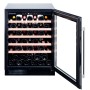 Dunavox Flow 46, cantinetta vino sottopiano, nera, DAUF-46.138B