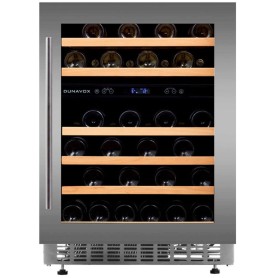 Dunavox Flow 46D, cantinetta vino sottopiano, acciaio inox, DAUF-46.145DSS