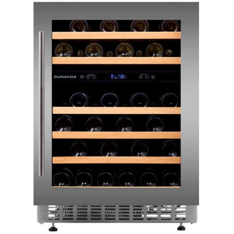 Dunavox Flow 46D, cantinetta vino sottopiano, acciaio inox, DAUF-46.145DSS