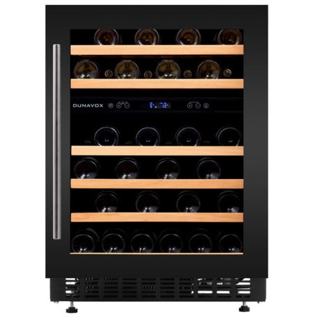 Dunavox Flow 46D, cantinetta vino sottopiano, nera, DAUF-46.145DB