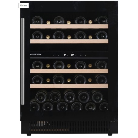 Dunavox Flow 39, cantinetta vino sottopiano, nera, DAUF-39.121DB
