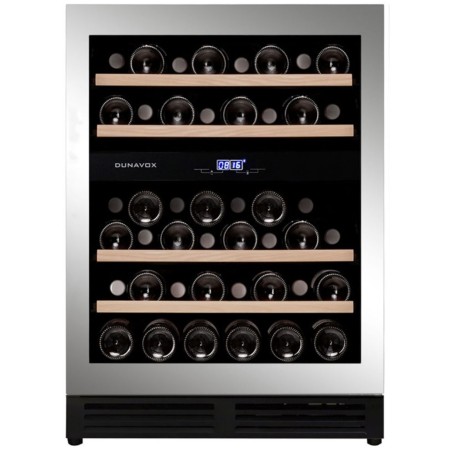 Dunavox Flow 45, cantinetta vino sottobanco, acciaio inox, DAUF-45.125DSS.TO