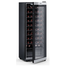 Dometic C55F, refrigeratore per vino indipendente, zona singola, 55 bottiglie, acciaio inox e nero, EEK: G