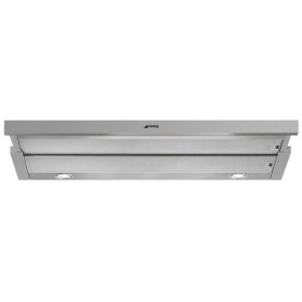 SMEG KSET999XE - Cappa a schermo piatto, con maniglia, argento, fino a 664 m³/h, circa 90 cm