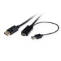ROLINE 11.04.5992 cavo e adattatore video 2 m HDMI + USB DisplayPort Nero