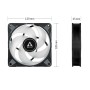 ARCTIC P12 PWM PST A-RGB 0dB Case per computer Ventilatore 12 cm Nero, Bianco 1 pz (ACFAN00231A)