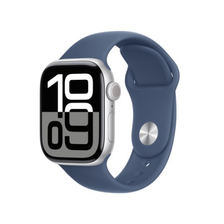 Watch Series 10 (silber, Aluminium, 42 mm, Sportarmband Denim M/L) (MWWC3QF/A)