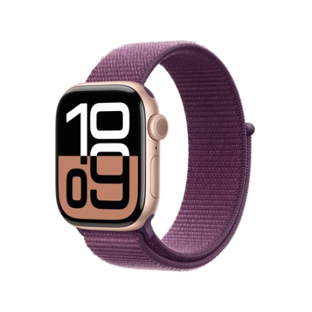 Watch Series 10 (rosgold, Aluminium, 42 mm, Sport Loop Pflaume) (MWWK3QF/A)