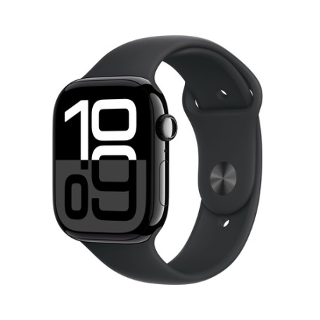 Watch Series 10 (schwarz (glnzend), Aluminium, 46 mm, Sportarmband schwarz S/M) (MWWP3QF/A)