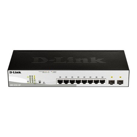 D-Link DGS-1210-10P Gestito L2 Gigabit Ethernet (10/100/1000) Supporto Power over Ethernet (PoE) 1U Nero (DGS-1210-10P/E)