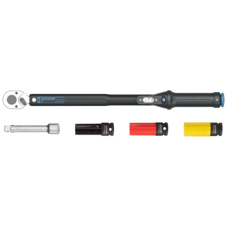 Drehmomentschlssel TORCOFLEX UK Set, 1/2" (schwarz, inkl. 3 Alufelgen-Steckschlsseleinstze) (3550-UK-LS4)