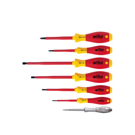 Schraubendreher-Set SoftFinish electric, 7-teilig (rot/gelb) (00834)