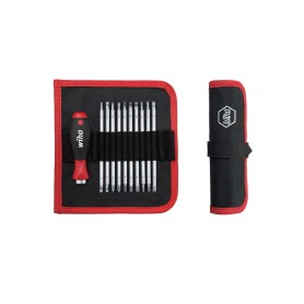 Schraubendreher mit Wechselklingen-Set SYSTEM 6 (schwarz/rot, 12-teilig, mit Rolltasche) (03591)