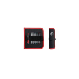 Schraubendreher mit Wechselklingen-Set SYSTEM 4 (schwarz/rot, 11-teilig, mit Rolltasche) (27820)