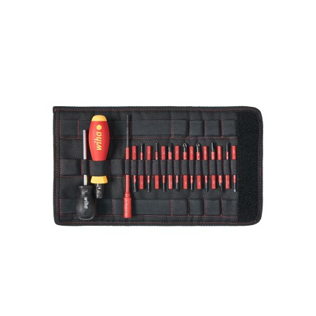 Drehmoment-Schraubendreher Set TorqueVario-S electric (rot/gelb, 19-teilig, 0,8 - 5Nm) (36791)