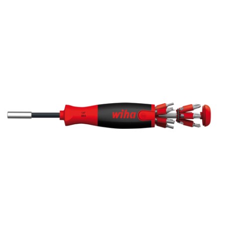 Schraubendreher mit Bit Magazin LiftUp 25, 1/4" (schwarz/rot, 13-teilig, magnetisch) (38601)