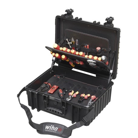 Werkzeug-Set Elektriker Competence XL (rot/gelb, 81-teilig, mit Koffer) (40523)