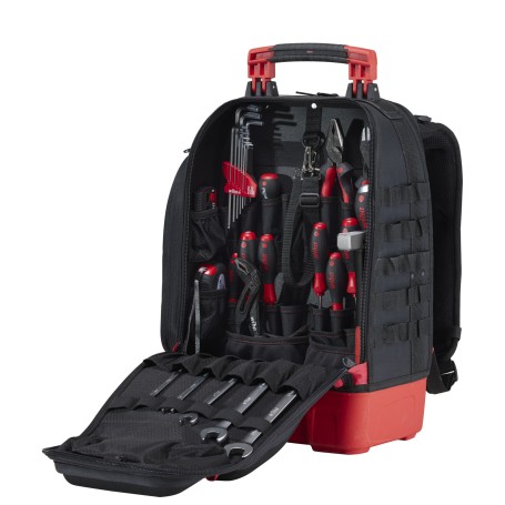 Werkzeugrucksack mechanic Set (schwarz/rot, 41-teilig, mit Rucksack) (45529)