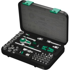 8100 SA 4 Zyklop Speed-Knarrensatz, zllig, 1/4" (schwarz/grn, 41-teilig, Speed-Knarre mit schwenkbarem Kopf) (05003535001)