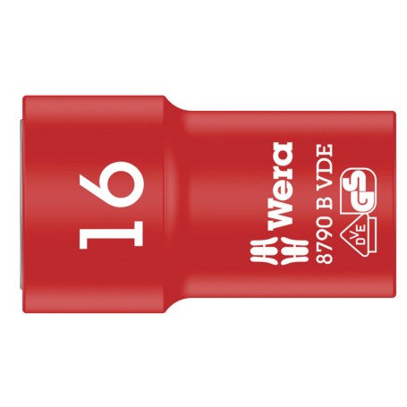 VDE Zyklop-Steckschlssel-Einsatz, 16mm, 3/8" (rot/gelb, isoliert bis 1.000 Volt) (05004960001)