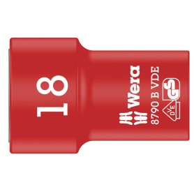VDE Zyklop-Steckschlssel-Einsatz, 18mm, 3/8" (rot/gelb, isoliert bis 1.000 Volt) (05004962001)