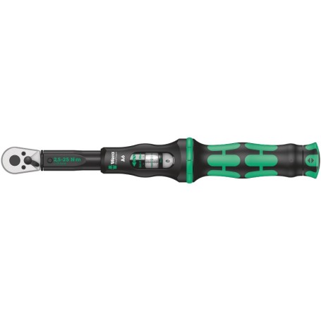 Drehmomentschlssel mit Umschaltknarre Click-Torque A 6 (schwarz/grn, Abtrieb 1/4" fr Bits) (05075605001)