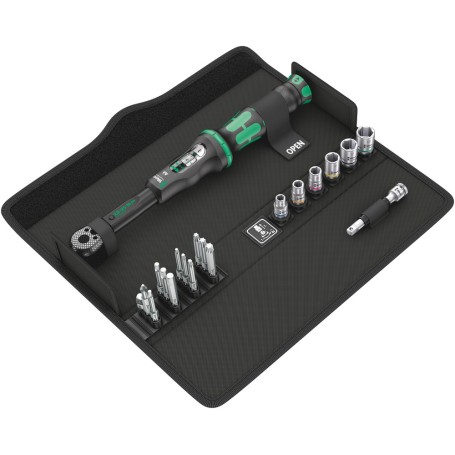 Drehmomentschlssel mit Umschaltknarre Click-Torque A6 Set 1 (schwarz/grn, Abtrieb 1/4" Sechskant) (05130110001)